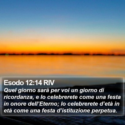 Esodo 12:14 RIV Bible Verse Image