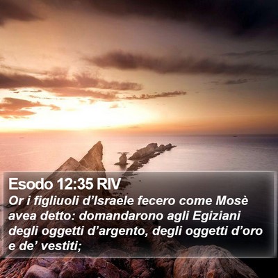 Esodo 12:35 RIV Bible Verse Image