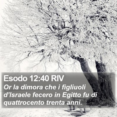 Esodo 12:40 RIV Bible Verse Image