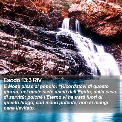 Esodo 13:3 RIV Bible Verse Image