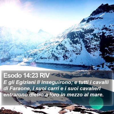 Esodo 14:23 RIV Bible Verse Image