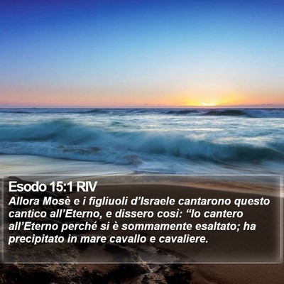 Esodo 15:1 RIV Bible Verse Image