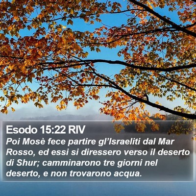 Esodo 15:22 RIV Bible Verse Image