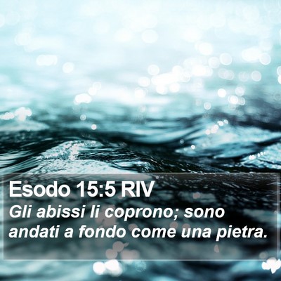 Esodo 15:5 RIV Bible Verse Image