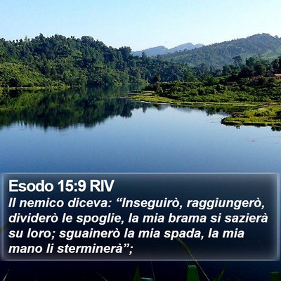 Esodo 15:9 RIV Bible Verse Image