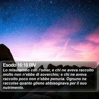 Esodo 16:18 RIV Bible Verse Image