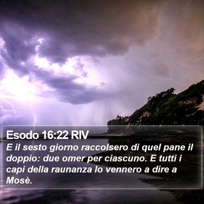 Esodo 16:22 RIV Bible Verse Image