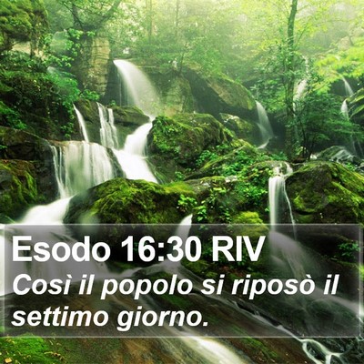 Esodo 16:30 RIV Bible Verse Image