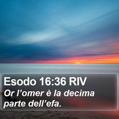Esodo 16:36 RIV Bible Verse Image