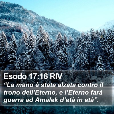Esodo 17:16 RIV Bible Verse Image