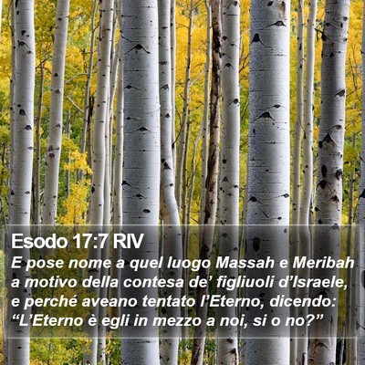 Esodo 17:7 RIV Bible Verse Image