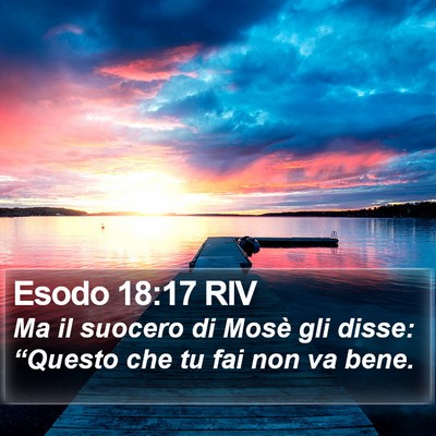 Esodo 18:17 RIV Bible Verse Image