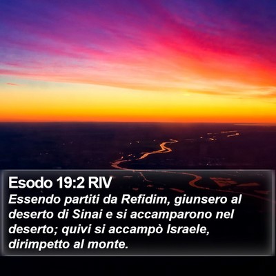 Esodo 19:2 RIV Bible Verse Image