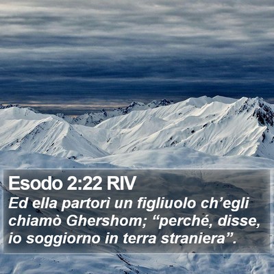 Esodo 2:22 RIV Bible Verse Image