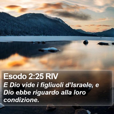 Esodo 2:25 RIV Bible Verse Image
