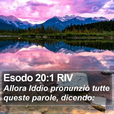 Esodo 20:1 RIV Bible Verse Image