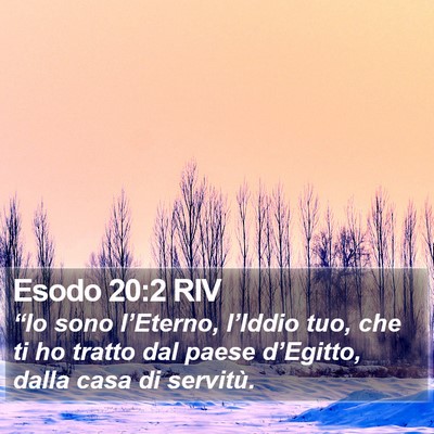 Esodo 20:2 RIV Bible Verse Image