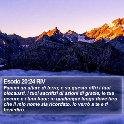 Esodo 20:24 RIV Bible Verse Image