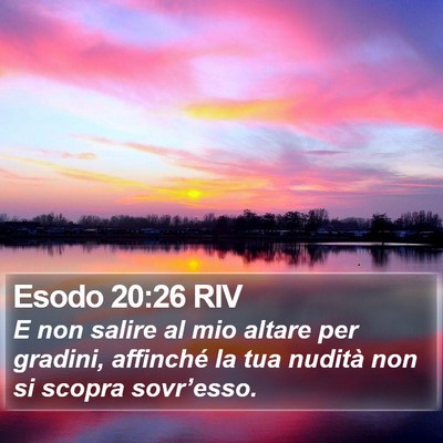 Esodo 20:26 RIV Bible Verse Image