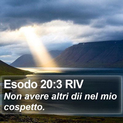 Esodo 20:3 RIV Bible Verse Image