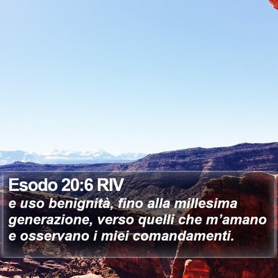 Esodo 20:6 RIV Bible Verse Image