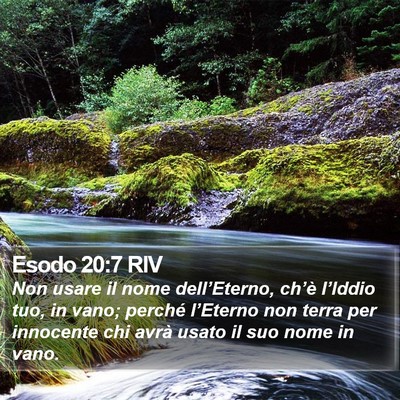 Esodo 20:7 RIV Bible Verse Image