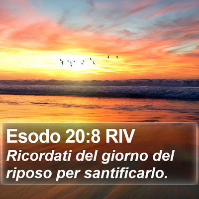 Esodo 20:8 RIV Bible Verse Image