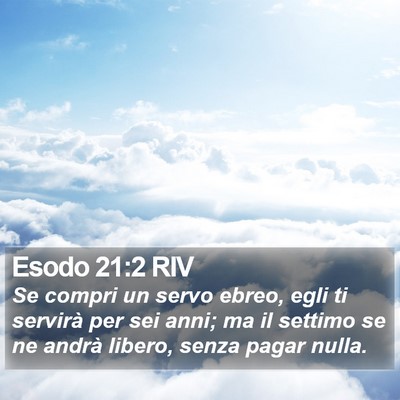 Esodo 21:2 RIV Bible Verse Image