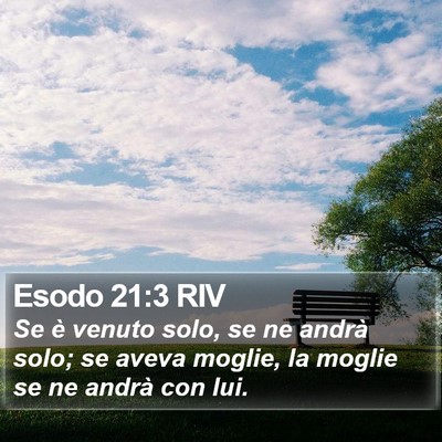 Esodo 21:3 RIV Bible Verse Image