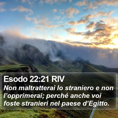 Esodo 22:21 RIV Bible Verse Image