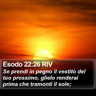 Esodo 22:26 RIV Bible Verse Image