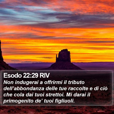 Esodo 22:29 RIV Bible Verse Image