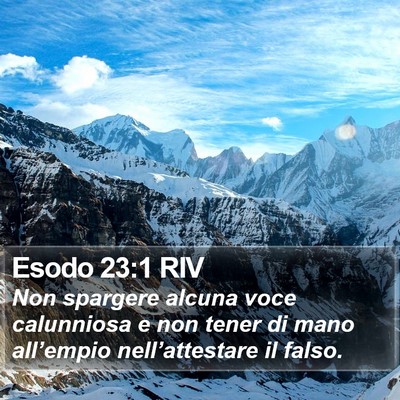 Esodo 23:1 RIV Bible Verse Image