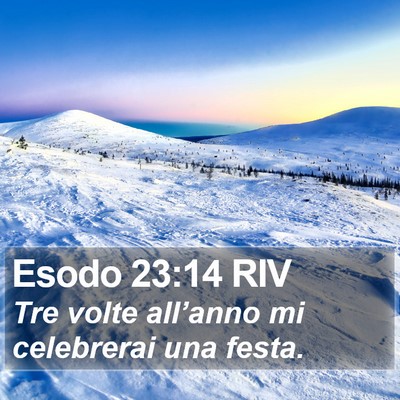 Esodo 23:14 RIV Bible Verse Image