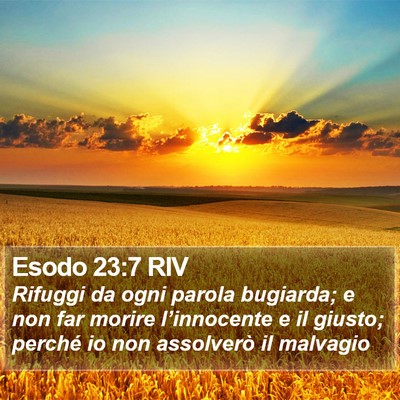 Esodo 23:7 RIV Bible Verse Image