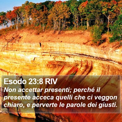 Esodo 23:8 RIV Bible Verse Image
