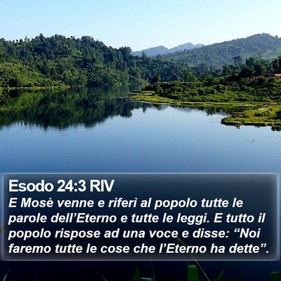 Esodo 24:3 RIV Bible Verse Image