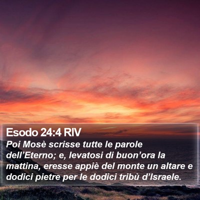 Esodo 24:4 RIV Bible Verse Image