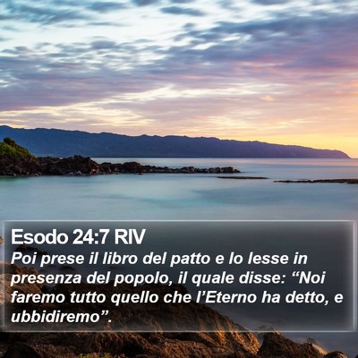 Esodo 24:7 RIV Bible Verse Image