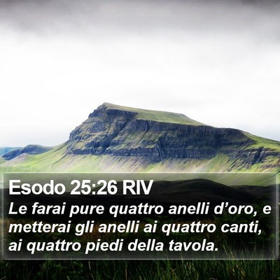 Esodo 25:26 RIV Bible Verse Image