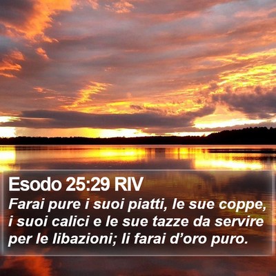 Esodo 25:29 RIV Bible Verse Image