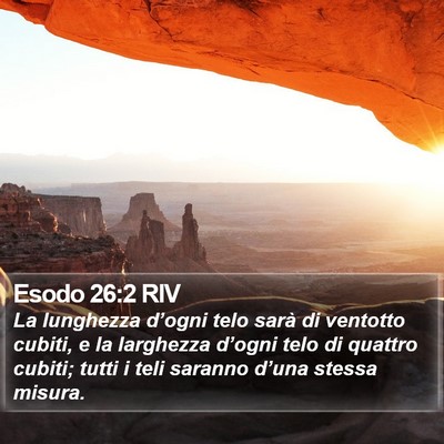Esodo 26:2 RIV Bible Verse Image