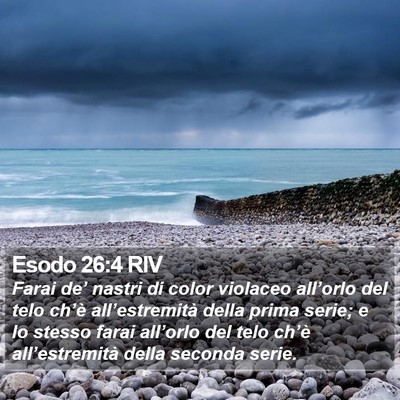 Esodo 26:4 RIV Bible Verse Image