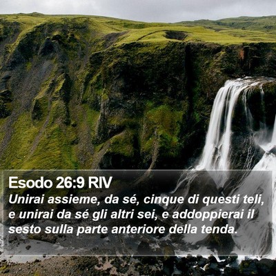 Esodo 26:9 RIV Bible Verse Image