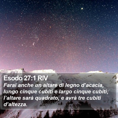 Esodo 27:1 RIV Bible Verse Image
