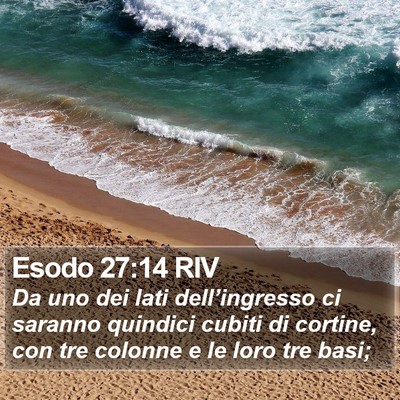 Esodo 27:14 RIV Bible Verse Image