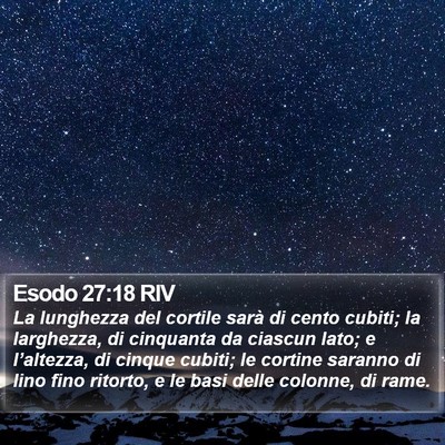 Esodo 27:18 RIV Bible Verse Image
