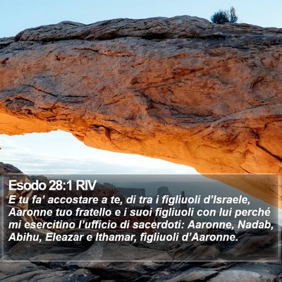 Esodo 28:1 RIV Bible Verse Image