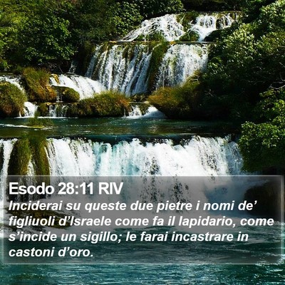 Esodo 28:11 RIV Bible Verse Image