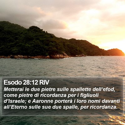 Esodo 28:12 RIV Bible Verse Image